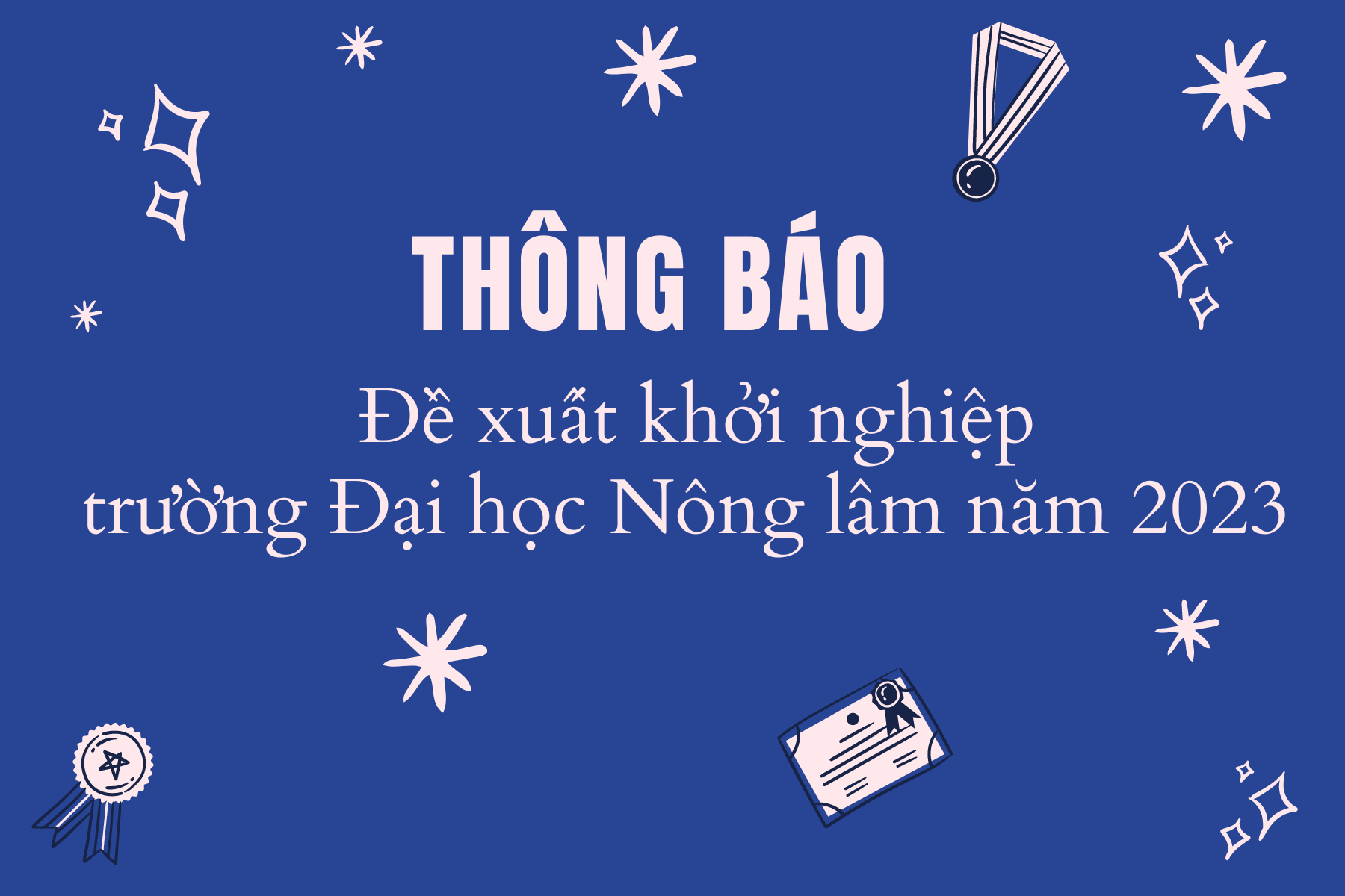 Thông báo đề xuất Dự án khởi nghiệp trường Đại học Nông lâm năm 2023