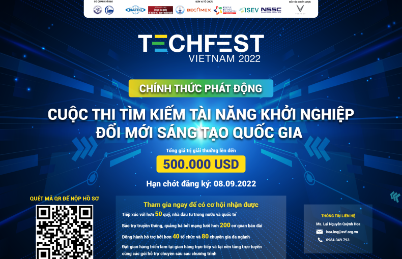 CUỘC THI TÌM KIẾM TÀI NĂNG KHỞI NGHIỆP ĐỔI MỚI SÁNG TẠO QUỐC GIA TECHFEST VIETNAM 2022