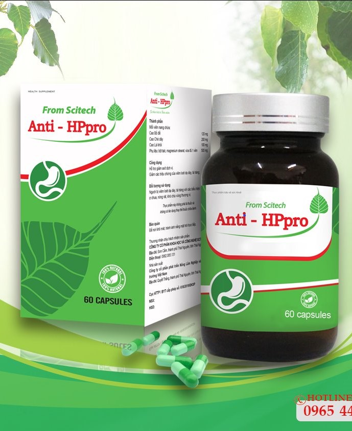 Anti - HPPro đặc trị đau dạ dày, vi khuẩn HP